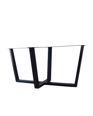 Pied en métal central forme "quadri"