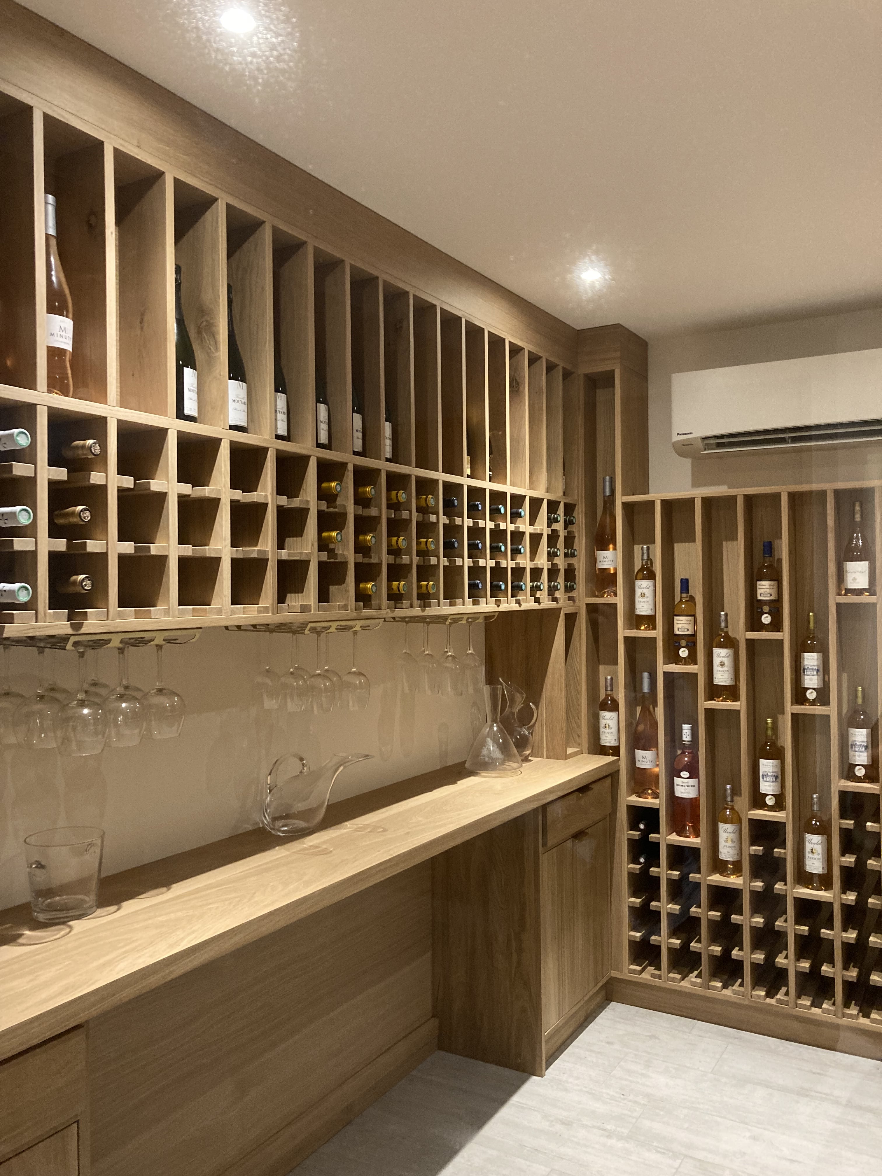 Cave à vin chêne sur mesure